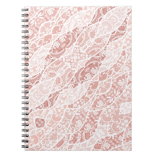 Faux White Lace Fishnet Notitieboek (Voorkant)