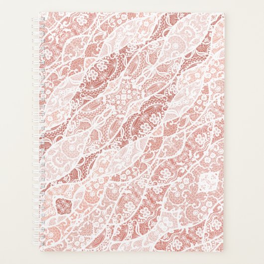 Faux White Lace Fishnet Planner Cadeau (Devant)