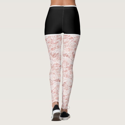 Faux White Lace Leggings Drôle drôle (Dos)