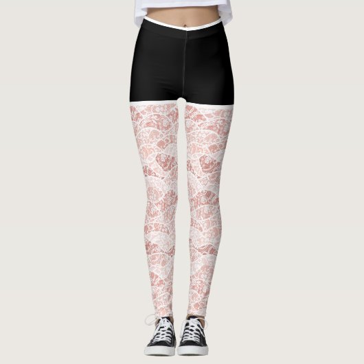 Faux White Lace Leggings Drôle drôle (Devant)