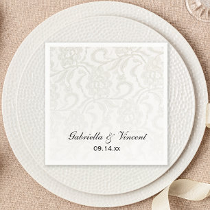 Faux White Lace Wedding Servetten