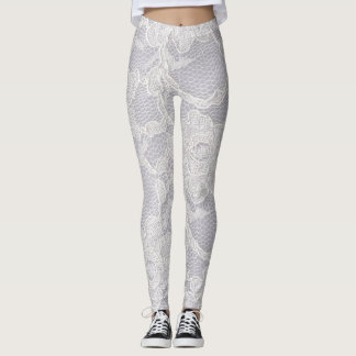 Faux White Lace Women's Leggings