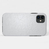 Faux White Leather iPhone 5s Case (Achterkant (horizontaal))