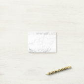 Faux White Marble Texture look-like & Custom Text Post-it® Notes (Op bureau)