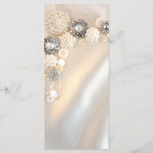 Faux White Pearl Diamond Buttons Programme de mari (Devant)