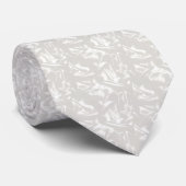 Faux White Satin Design Stropdas (Opgerold)