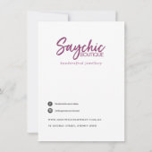 FAUX WHITLETHER CORPORATE BUSINESS LOGO BEDANKKAART (Achterkant)