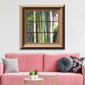 Faux Window Scene Bamboo Uitzicht Canvas Wall Art (Insitu (Woonkamer))