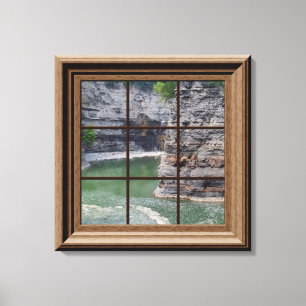 Faux Window Scene Genesee River Gorge Canvas