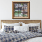Faux Window Scene Genesee River Gorge Canvas Afdruk (Insitu (Slaapkamer))