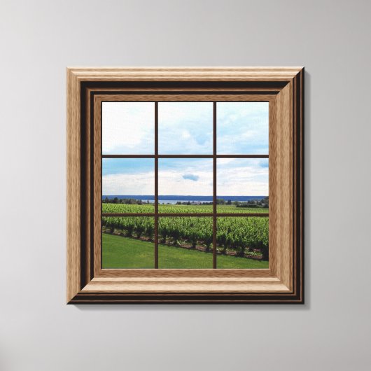 Faux Window Scene Peaceful Uitzicht Canvas Afdruk (Voorkant)