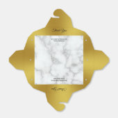 Faux wit marmer en gouden verjaardag bedankdoosjes (Uitgevouwen)