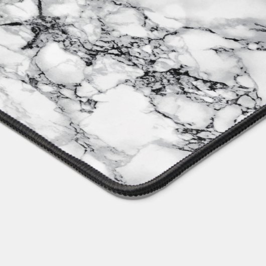 Faux wit marmer ontwerp bureaumat (Hoek)