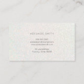FAUX witte glitter achtergrond Visitekaartje (Achterkant)