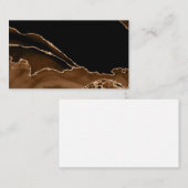 Faux woestijn bruin gemarmerd agate hedendaagse st visitekaartje (Voorkant / Achterkant)