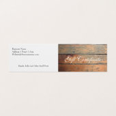 Faux Wood Cadeaubon Visitekaartjes (Buitenkant ongevouwen)