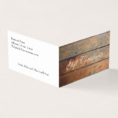 Faux Wood Cadeaubon Visitekaartjes (Buitenkant)