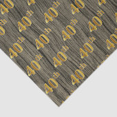 Faux Wood, Faux Gold 40th (40ste) Event Tissuepapier (Detail)