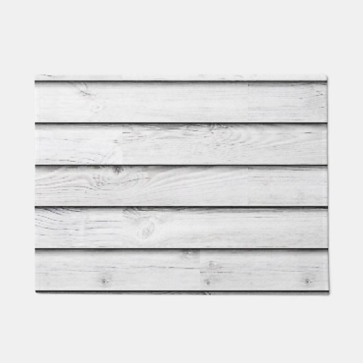 Faux Wood Slats | wit | Deurmat (Voorkant)