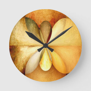 Faux Wood Study01 Wandklok rond SM Ronde Klok