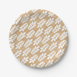 Faux Wood Wit Bloempatroon Papier Bord