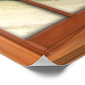 Faux Wooden Bow Window Illusion - Caribbean Poster (Hoek)