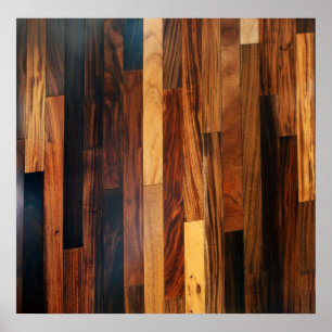 Faux Wooden Floor Slats Poster