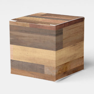 Faux Wooden Plank Timer Design Bedankdoosjes