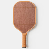Faux Woodgrain met monogram Pickleball Paddle (Achterkant)