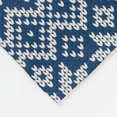 Faux Wool Knitting Pattern Blue and White Fleece Deken (Hoek)