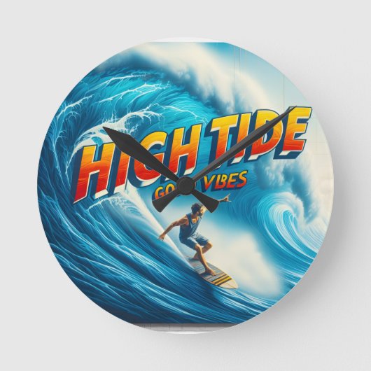 Faux Wrapped Canvas Print Ronde Klok (Voorkant)