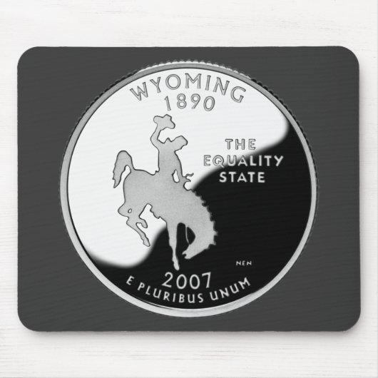 Faux Wyoming State Quarter Muismat (Voorkant)