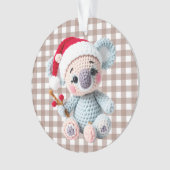 Faux Yarn Notch-Hook Koala Christmas Design (devant)