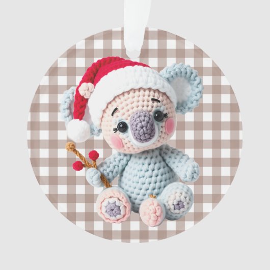 Faux Yarn Notch-Hook Koala Christmas Design (devant)