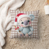 Faux Yarn Notch-Hook Koala Christmas Design Kussen (Deken)