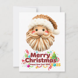 faux yarn pattern, notch-hook style, textured feestdagenkaart