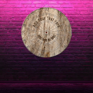 Faux Zacht Oud Hout·Custom Dartbord