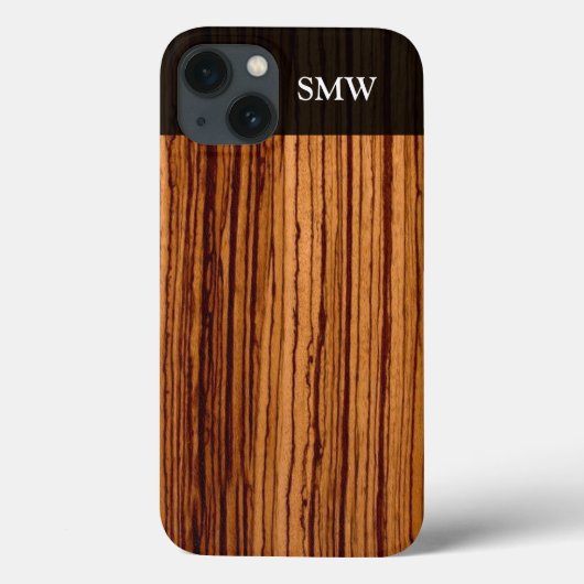 Faux Zebra Hout Grain Aangepast aangepast Case-Mate iPhone Case (Achterkant)
