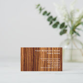 Faux Zebrawood Woodgrain Executive Visitekaartje (Staand voorkant)