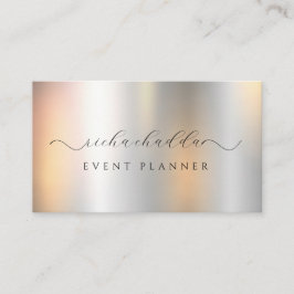 Faux Zilver Metallic Elegant Uniek Visitekaartje