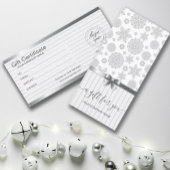 faux Zilver Sneeuwvlokken cadeaubon