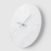 faux zilveren glitter grote klok (Hoek)