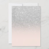 Faux zilveren glitter ombre 21e verjaardag kaart (Achterkant)