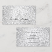 FAUX zilversequine Visitekaartje (Voorkant / Achterkant)