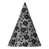 Faux Zwart Kant Rozen Fishnet Party Pet Feesthoedjes (Links)