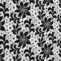 Faux zwart kant visnet bloemen aangepaste kleur wi