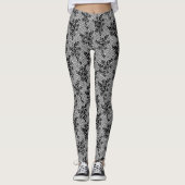 Faux zwart kant visnet Leggings Elegant ontwerp (Voorkant)