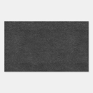 Faux zwart leder rechthoekige sticker