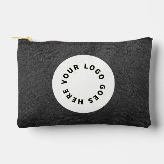 Faux zwart leer met Logo Etui