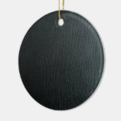 Faux zwarte lederen textuur keramisch ornament (Links)